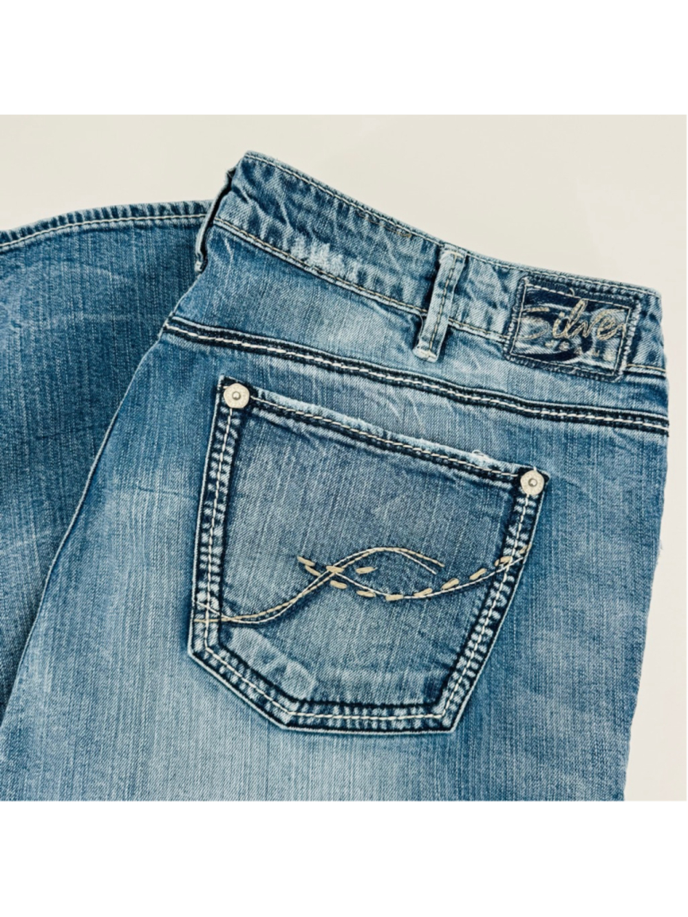 Silver Jeans Blue Suki Capri Jeans Size 18 - Picture 6 of 9